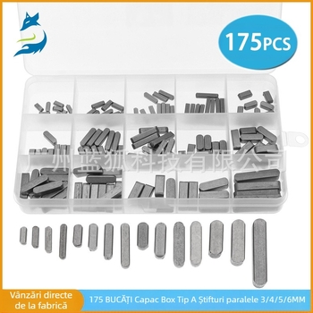 Pin cheie plat Type A, cu capete semicirculare duble, secțiune paralelă/pătrată, standard GB1096, marcă Blue Fox