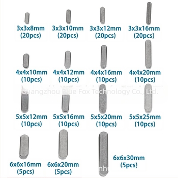 Pin cheie plat Type A, cu capete semicirculare duble, secțiune paralelă/pătrată, standard GB1096, marcă Blue Fox