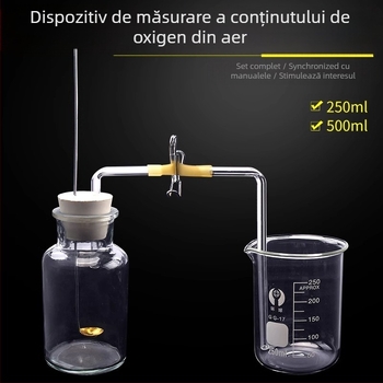 Dispozitiv educațional pentru determinarea conținutului de oxigen în aer prin combustie cu fosfor roșu