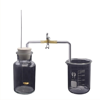 Dispozitiv educațional pentru determinarea conținutului de oxigen în aer prin combustie cu fosfor roșu