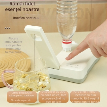 Ceainic cu pompă pentru apă instant, corp din plastic, funcționare mecanică, alimentare prin cablu, stil caricatură/mini, modelul 1