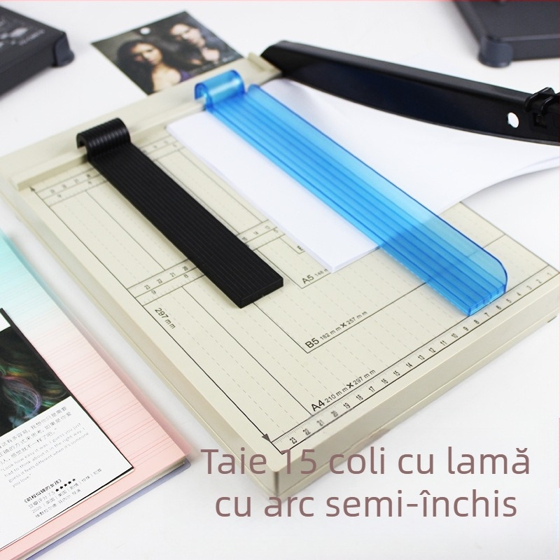 Tăietor de hârtie manual A4, model SL-A, din plastic, instrument de birou pentru tăiere