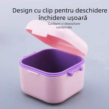 Boxă din plastic pentru dezinfectarea și curățarea capetelor de pilire a unghiilor, înmuiate în alcool; conținut net 30