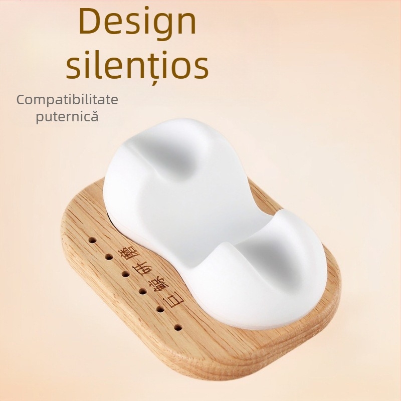 Suport pentru artă a unghiilor cu bază din lemn și pernă din silicon pentru depozitarea uneltelor — JJ