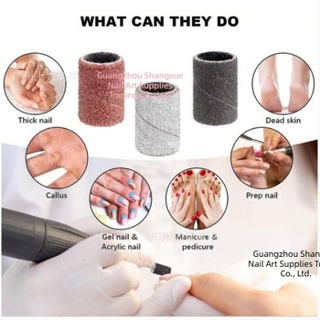 Set benzi de șlefuire pentru unghii, 50 buc., granulație 80/120/180, pentru freza de unghii