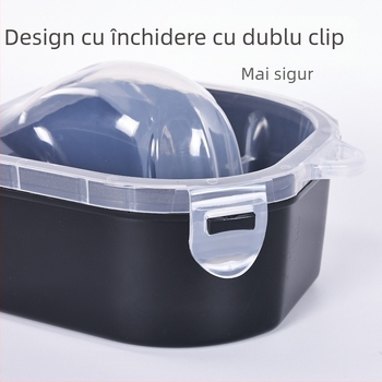 Vas de înmuiat mâinile pentru manichiură, din plastic, izolație cu încuietoare dublă, 250 g net