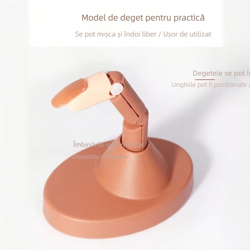 Mână de practică pentru unghii cu articulații mobile, formă ovală, purtabilă, Brand Yijiayi