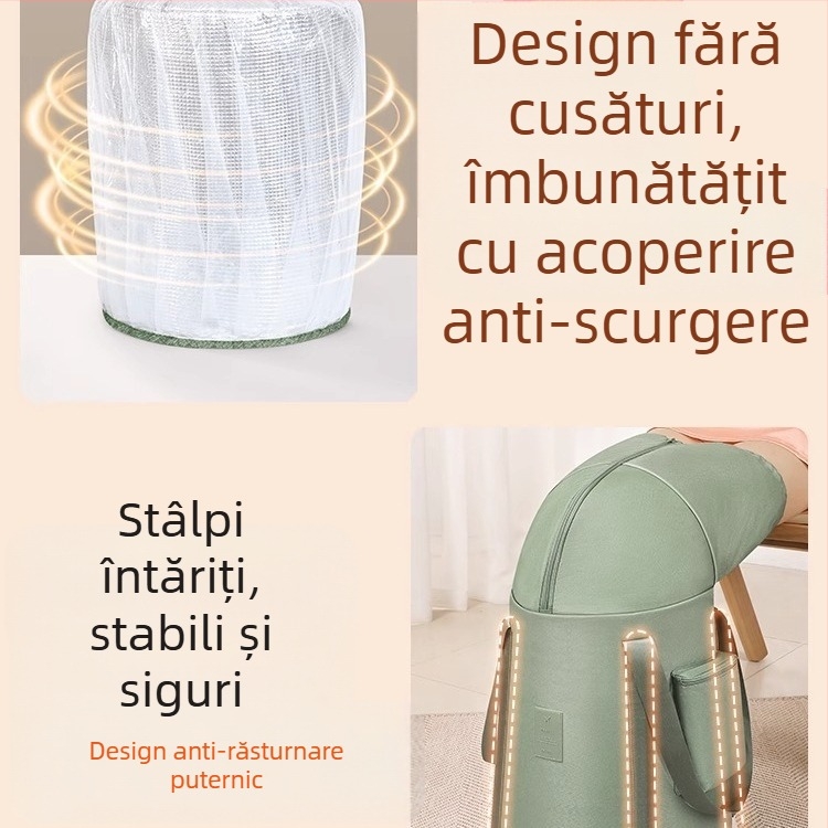 Găleată portabilă pentru înmuiat picioarele, peste genunchi, adâncă, ceramică, pliabilă, cu retenție de căldură