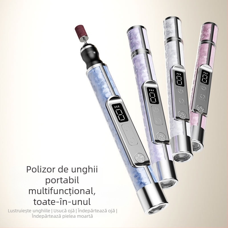 Fișier electric pentru unghii cu ecran LCD – instrument de manichiură, polizare a unghiilor
