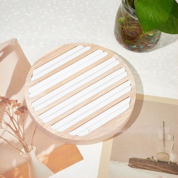 Tavă circulară din lemn pentru inele — suport pentru bijuterii, stil modern minimalist, brand Liking