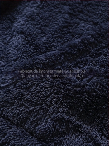 Hanorac pentru bărbați cu glugă, stil pulover, căptușit cu fleece, 100% poliester, pentru iarnă