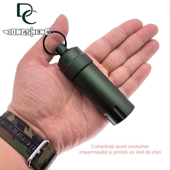 Cutie de depozitare din aliaj de aluminiu, impermeabilă pentru supraviețuire în aer liber (EDC) — recipient sigilat pentru medicamente