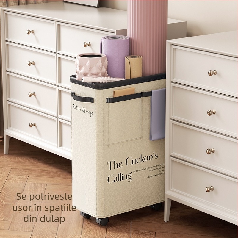 Cutie de depozitare pentru yoga, pliabilă, cu roți de 360°, capacitate 40–50 L, dimensiuni 56×39×20 cm