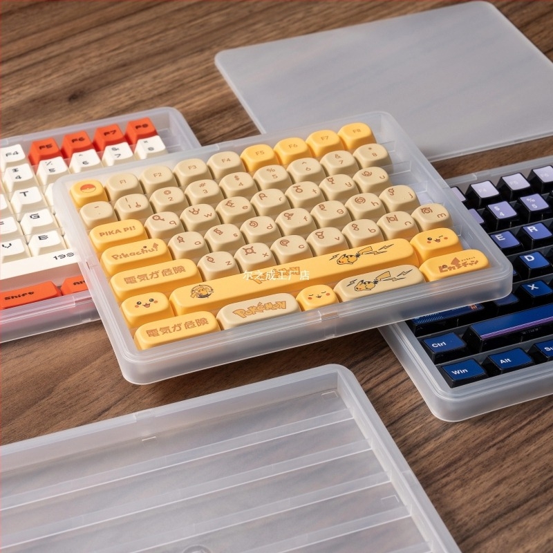 Cutie de depozitare pentru capace de taste pentru tastatura mecanică — Stackabilă, Rezistentă la praf, Material PP, Design modern minimalist