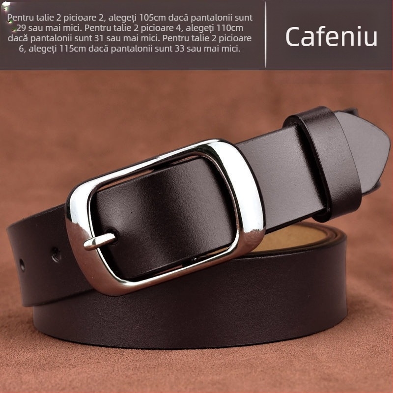 Curea de damă din piele sintetică, cataramă din aliaj, închidere cu știft, stil OL la modă, electroplacare