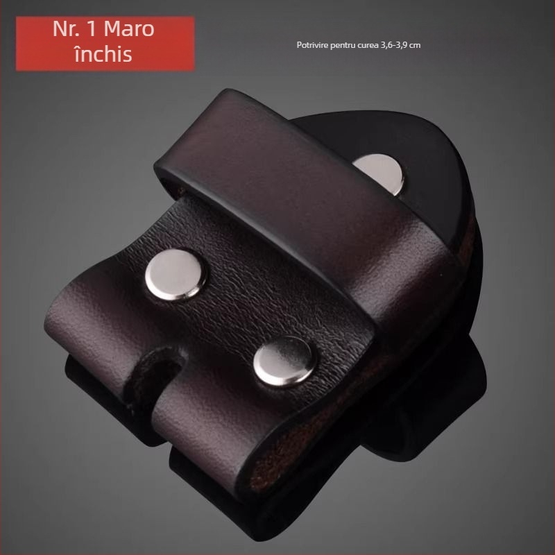 Accesoriu pentru curea din piele naturală cu cataramă cu pin — piele din primul strat, cataramă din aliaj, lansare primăvara 2025