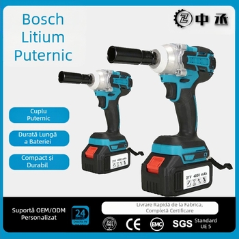 Set fără fir pentru găurire și înșurubare cu cuplu înalt, motor fără perii, baterie Li-ion 21V, viteze multiple, mandrină cu 3 dinți