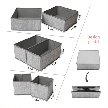 Box de depozitare pentru lenjerie, pliabil, fără capac, capacitate 35 L