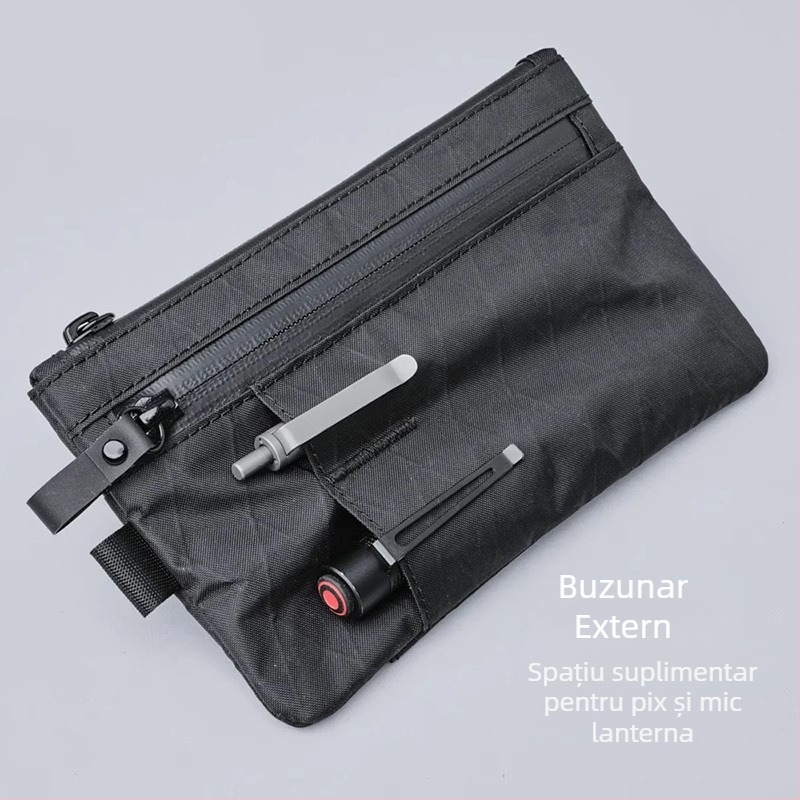 Geantă multifuncțională de depozitare a uneltelor, cu portofel pentru pașaport și suport pentru carduri încorporate, portofel cu un singur clapet, poliester, pliabil, pentru uz zilnic