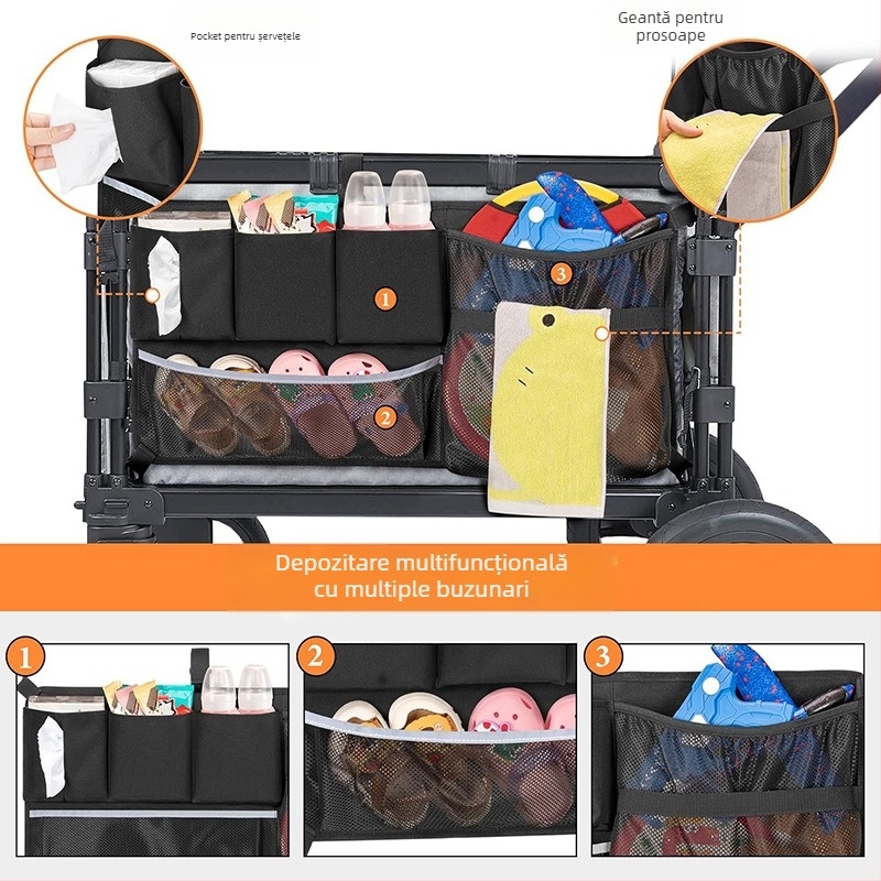 DURAPOWER Geantă de depozitare pentru cărucior de camping — atașare laterală, multifuncțională, portabilă (Brand: DURAPOWER; Model: D08114; Origine: Zhejiang Shaoxing; Categorie: Geantă de depozitare; Export transfrontalier exclusiv)