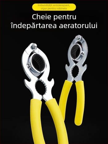 Cheie pentru aeratorul robinetului — Instrument detașabil pentru ieșire, Cheie cu soclu universal (Oțel cu carbon; Tip: Cheie cu soclu; Model: YZ735255798860; Brand: Altă)