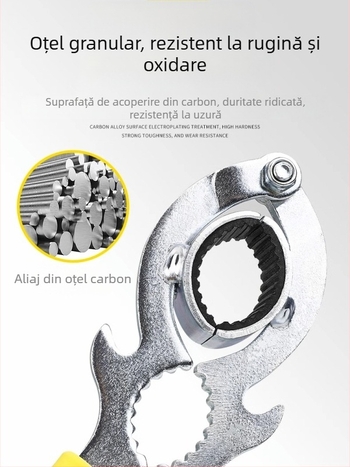 Cheie pentru aeratorul robinetului — Instrument detașabil pentru ieșire, Cheie cu soclu universal (Oțel cu carbon; Tip: Cheie cu soclu; Model: YZ735255798860; Brand: Altă)