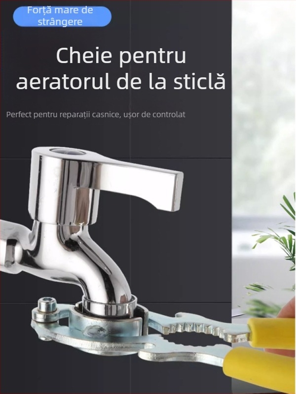 Cheie pentru aeratorul robinetului — Instrument detașabil pentru ieșire, Cheie cu soclu universal (Oțel cu carbon; Tip: Cheie cu soclu; Model: YZ735255798860; Brand: Altă)