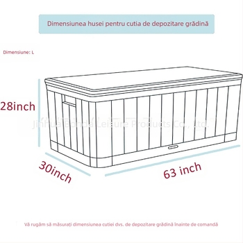 Husă pentru cutie de depozitare din grădină – poliester Oxford, exterior, rezistent la ploaie, stil modern minimalist