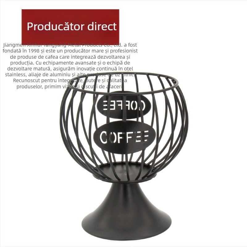 Operă din fier pentru depozitarea capsuleelor de cafea – design modern minimalist