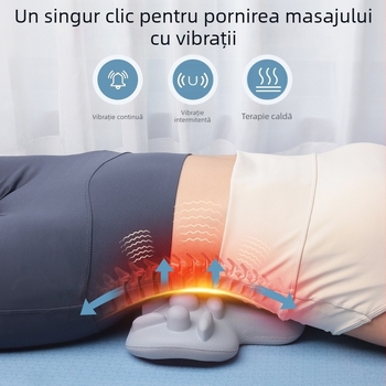 Masaj electric pentru gât, umeri și spate cu încălzire — telecomandă fără fir, temporizare, control mecanic, DR.MEETI 002