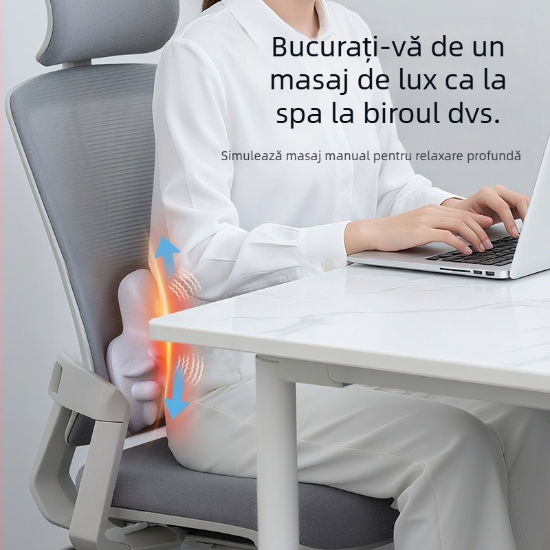 Masaj electric pentru gât, umeri și spate cu încălzire — telecomandă fără fir, temporizare, control mecanic, DR.MEETI 002