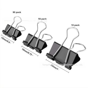 Clipsuri metalice pentru hârtie – Dacheng, metal, pachet de 150 bucăți