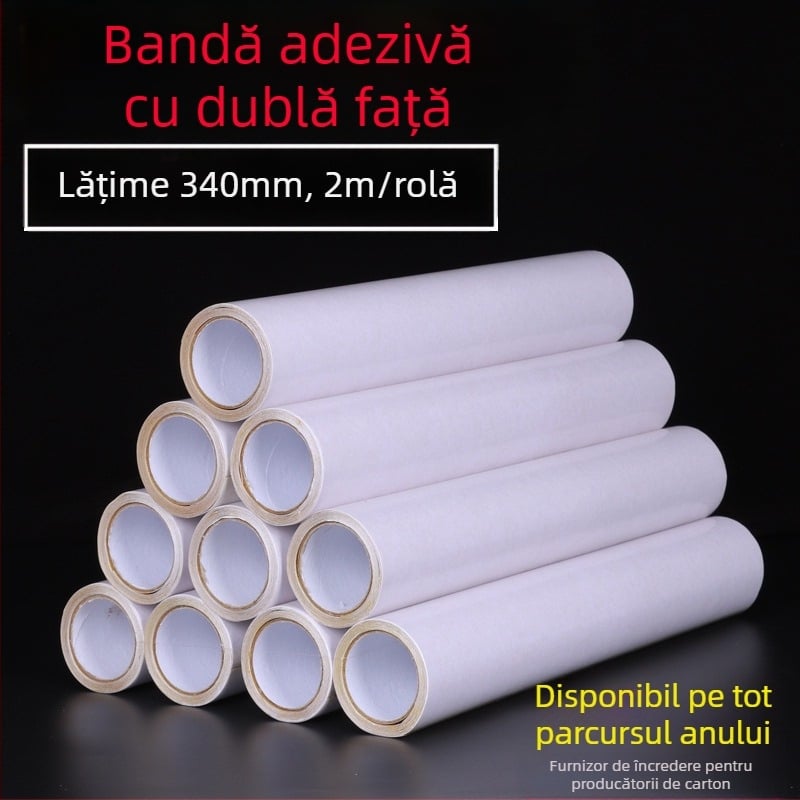 Bandă adezivă dublu-fată pentru plăci de flexografie, bază BOPP, potrivită pentru plăci din rășină și cauciuc