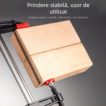 Clip F pentru tâmplărie, calitate industrială, material Ma steel + cast iron, aplicații: fixare lemn