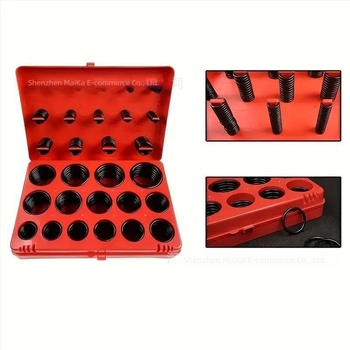 Set O‑ringuri 419 bucăți, nitril, rezistent la uzură, la temperaturi înalte, pentru industria auto
