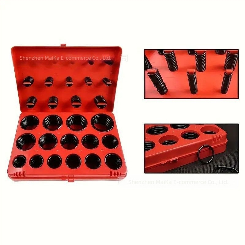 Set O‑ringuri 419 bucăți, nitril, rezistent la uzură, la temperaturi înalte, pentru industria auto