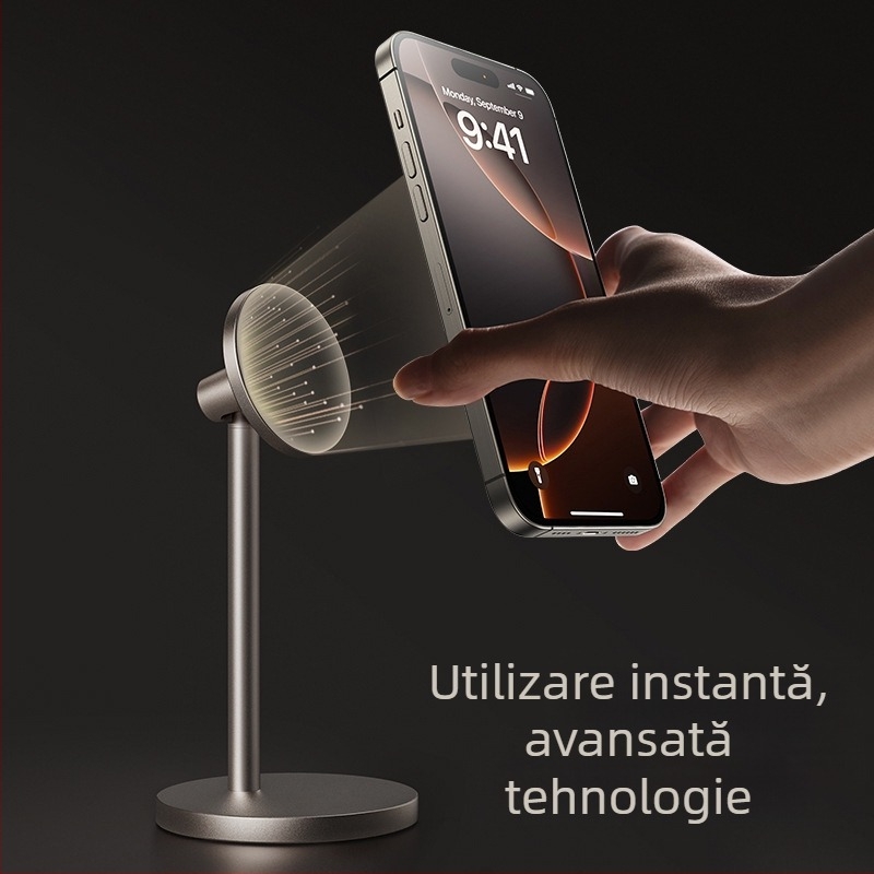 Suport de birou pentru telefon MagSafe, aliaj de aluminiu, personalizare disponibilă