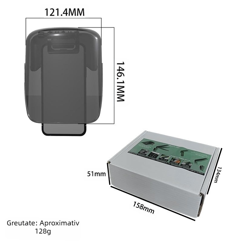 Clip de protecție solară pentru telefon, pentru parbriz, material PC, montaj snap-in, pliabil, design cu unghiuri multiple, potrivire universală