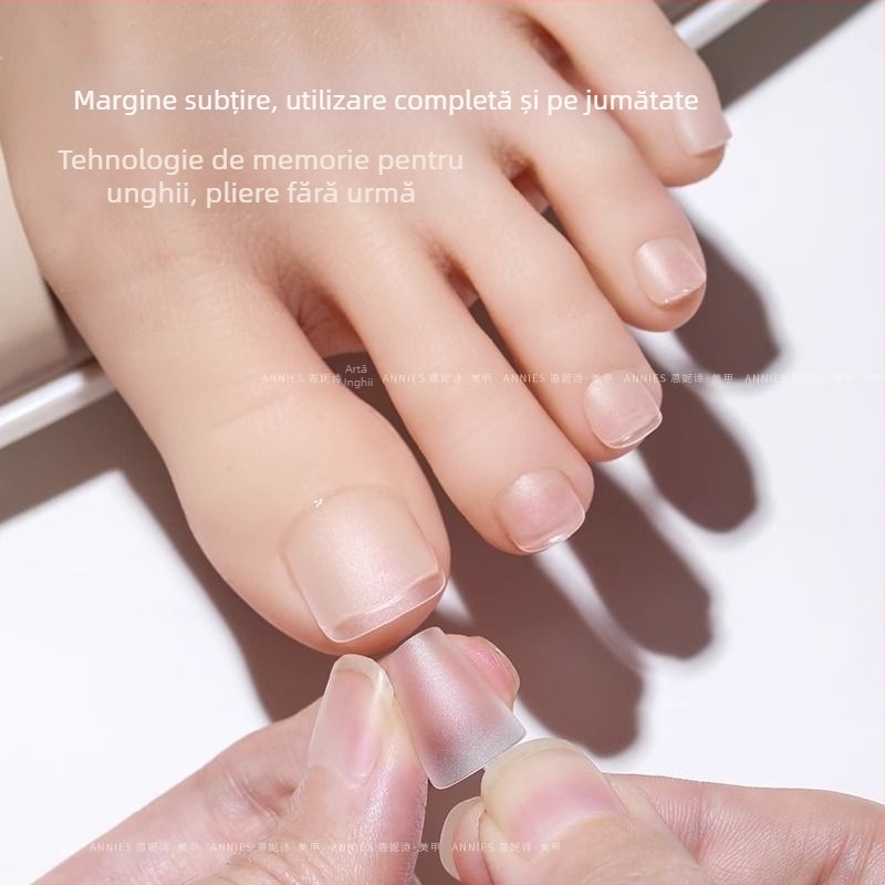Plăci pentru extensii de unghii la picioare – ultra-subțiri, impecabile, mate, purtabile (Ak55, Bobo, Stil: ultra-subțire și fără cusur, Formă: purtabilă, Model: gheară de pisică)