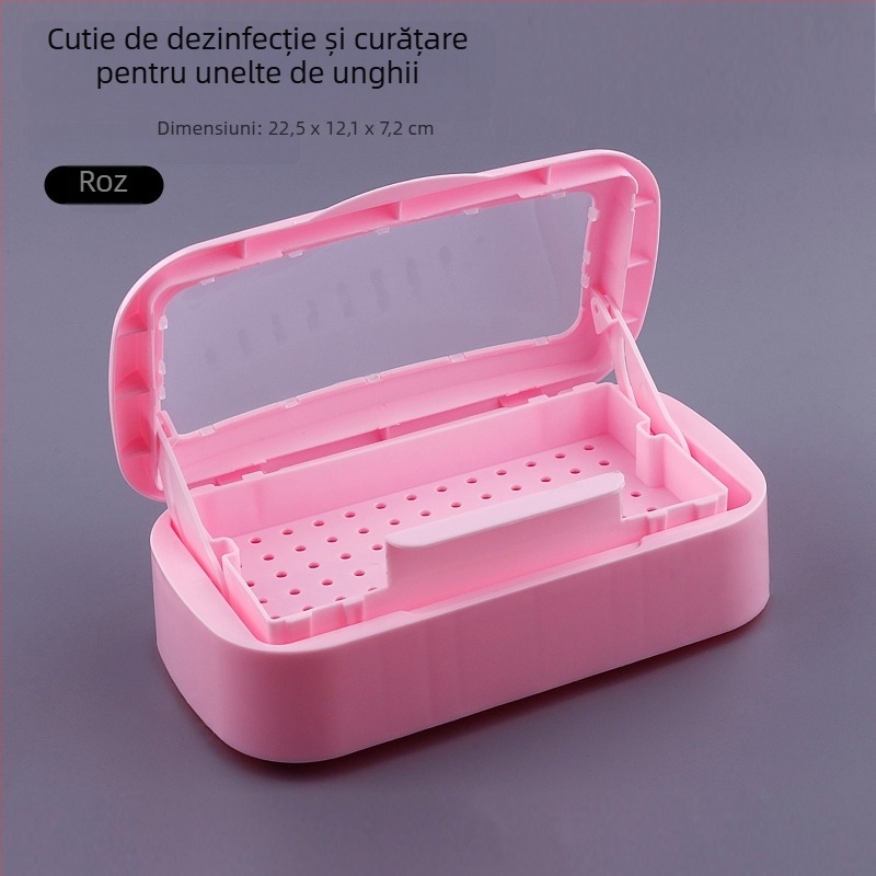 Cutie de dezinfectare pentru uneltele de manichiură și gene – curățare cu alcool și înmuiere, plastic, 320 g, Zidivi OEM