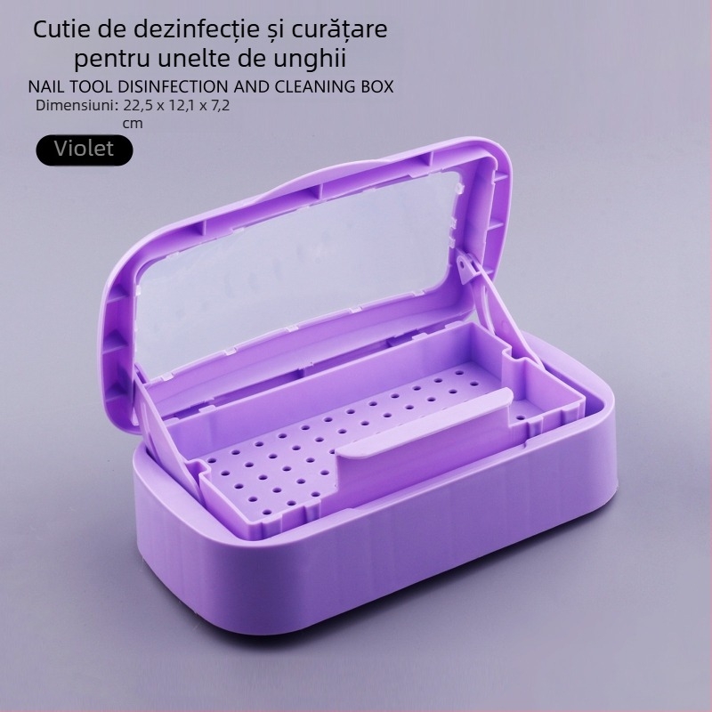 Cutie de dezinfectare pentru uneltele de manichiură și gene – curățare cu alcool și înmuiere, plastic, 320 g, Zidivi OEM