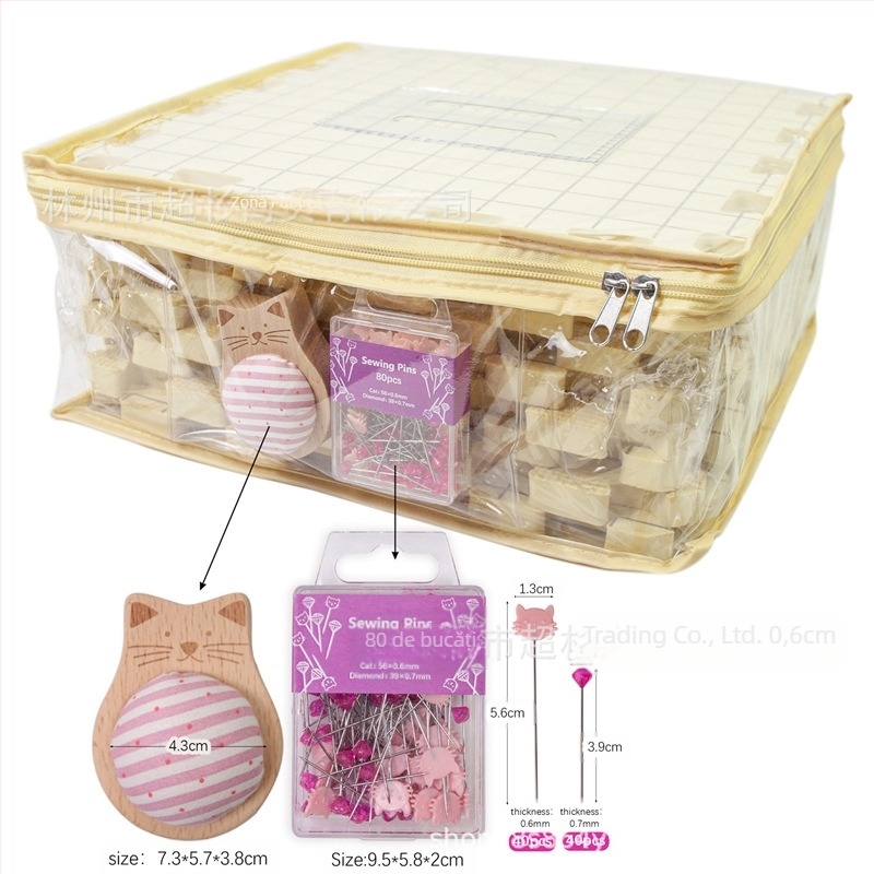 Covorașe de blocare pentru tricotat, cu plăcuță de poziționare în grilă și placă de modelare, grosime 1.5 cm