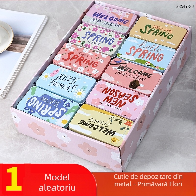 Elegant Charm Capybara Cartoon Metal Storage Box — Tinplate, Cod 2354X, Temă Animală