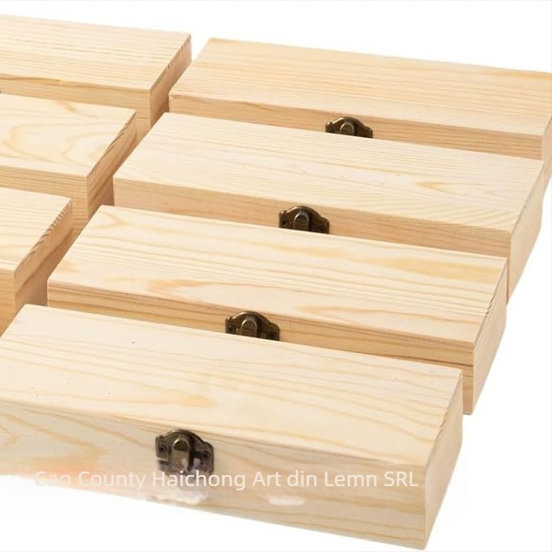 Box de depozitare pentru birou cu capac – Cutie de cadouri din bambus, dreptunghiulară, stil minimalist modern, 1L capacitate, pentru bijuterii, uleiuri esențiale, parfum și ceai