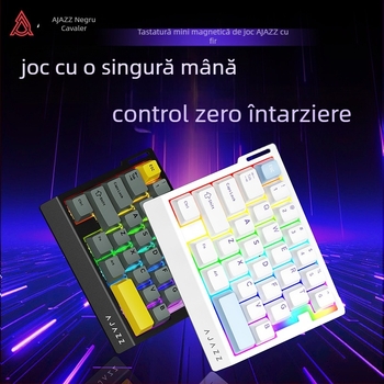 Ajazz AK029 Tastatură Mecanică pentru O Mână, Switch Albastru, Iluminare RGB, 29 Taste, Hot-Swappable