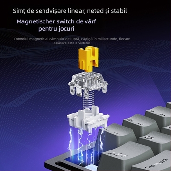 Ajazz AK029 Tastatură Mecanică pentru O Mână, Switch Albastru, Iluminare RGB, 29 Taste, Hot-Swappable