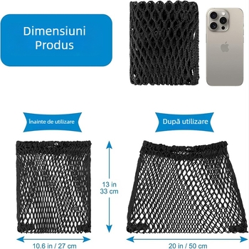 Joybi Geantă atârnată din poliester pentru căruciorul bebelușului — capacitate mare, pliabilă, organizator din plasă portabil (D101111)