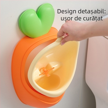 Urinal pentru copii, pentru băieți, montat pe perete, din PP ecologic, potrivit pentru 0–8 ani
