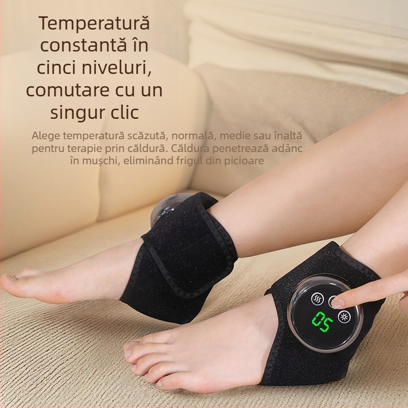 Masajer electric pentru gleznă cu terapie prin căldură, încărcare, temporizare, control mecanic, marcă Neutral, model XBL-8687