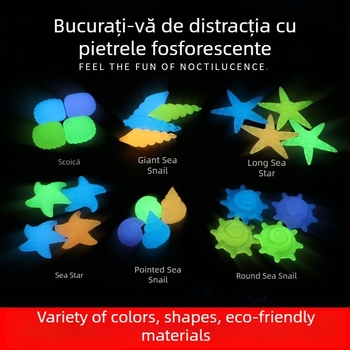 Pietre luminate pentru acvariu, piatră oceanică, decor pentru fundul acvariului, cod 020